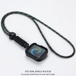 For Apple Watch 41mm 42mm 45mm 46mm 49mm lanyard S10 S9 S8 Necklace cord S7 S6 S5 SE ultra Cover Pocket watch braided lanyard