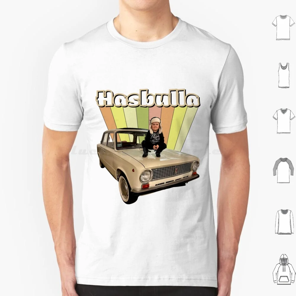 Hasbulla Retro Lada T Shirt Cotton Men Women DIY Print Hasbulla Hasbullah Lada Abdu Rozik Meme