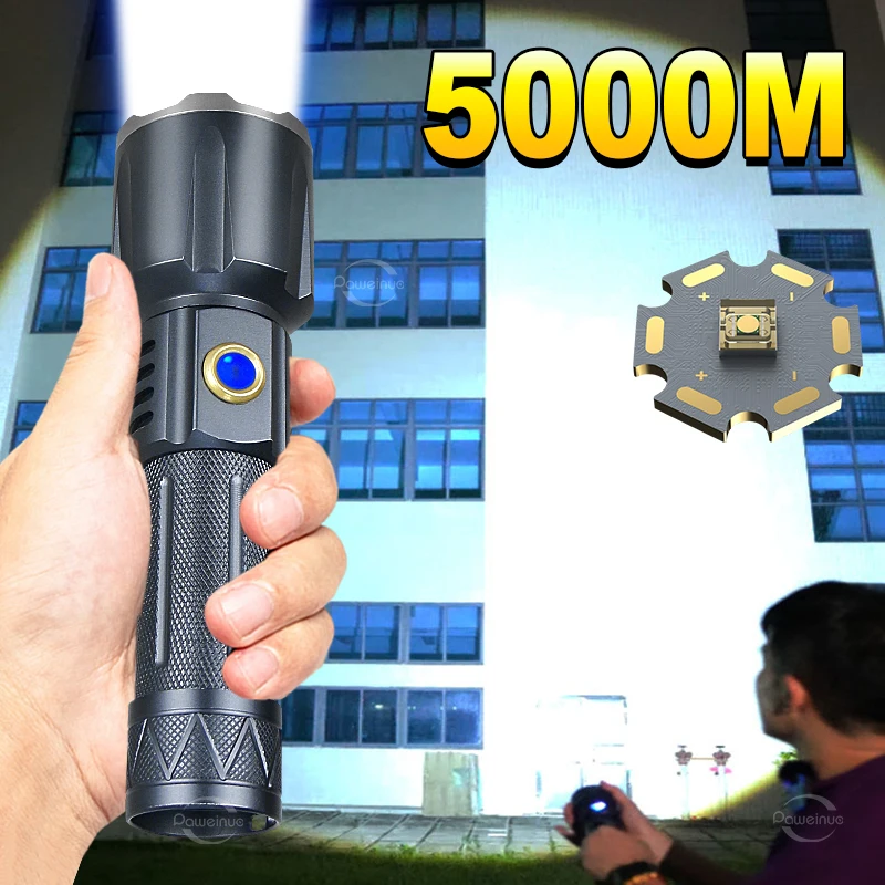 Super LED Flashlight Usb Rechargeable Powerful Torch Zoomable Waterproof Tactical Flash Light for Working Hunting etc