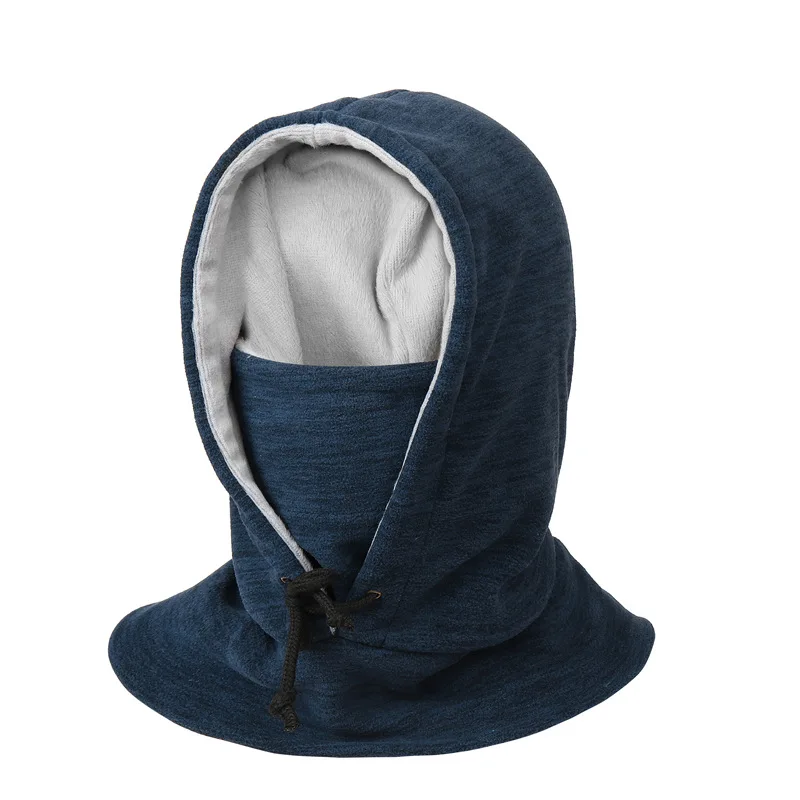 Winter Men Women Cold Cycling Hooded Cap Drawstring Cap Head Covering Face Scarf Cap Warm Padded Balaclava Cap Hot