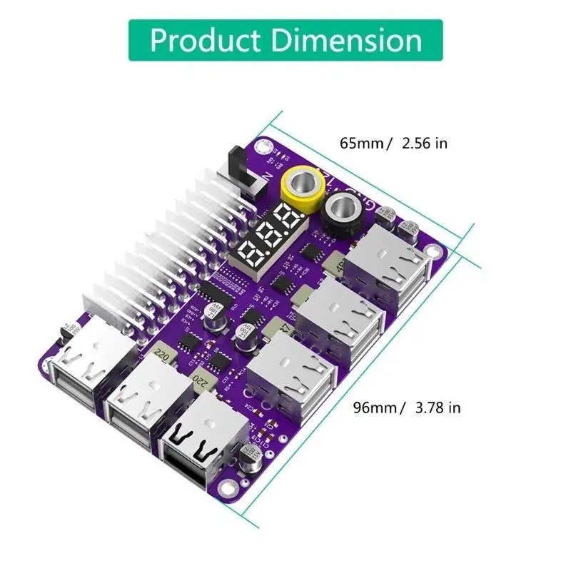 31BA 12 PORT USB 2.0 24PIN FORNECEDORES PODERAÇÕES ADAPTOR DO ADAPTOR DO MODULO POWER SUPORTE QC2.0 QC3.0 12V SAÍDA 3 LED