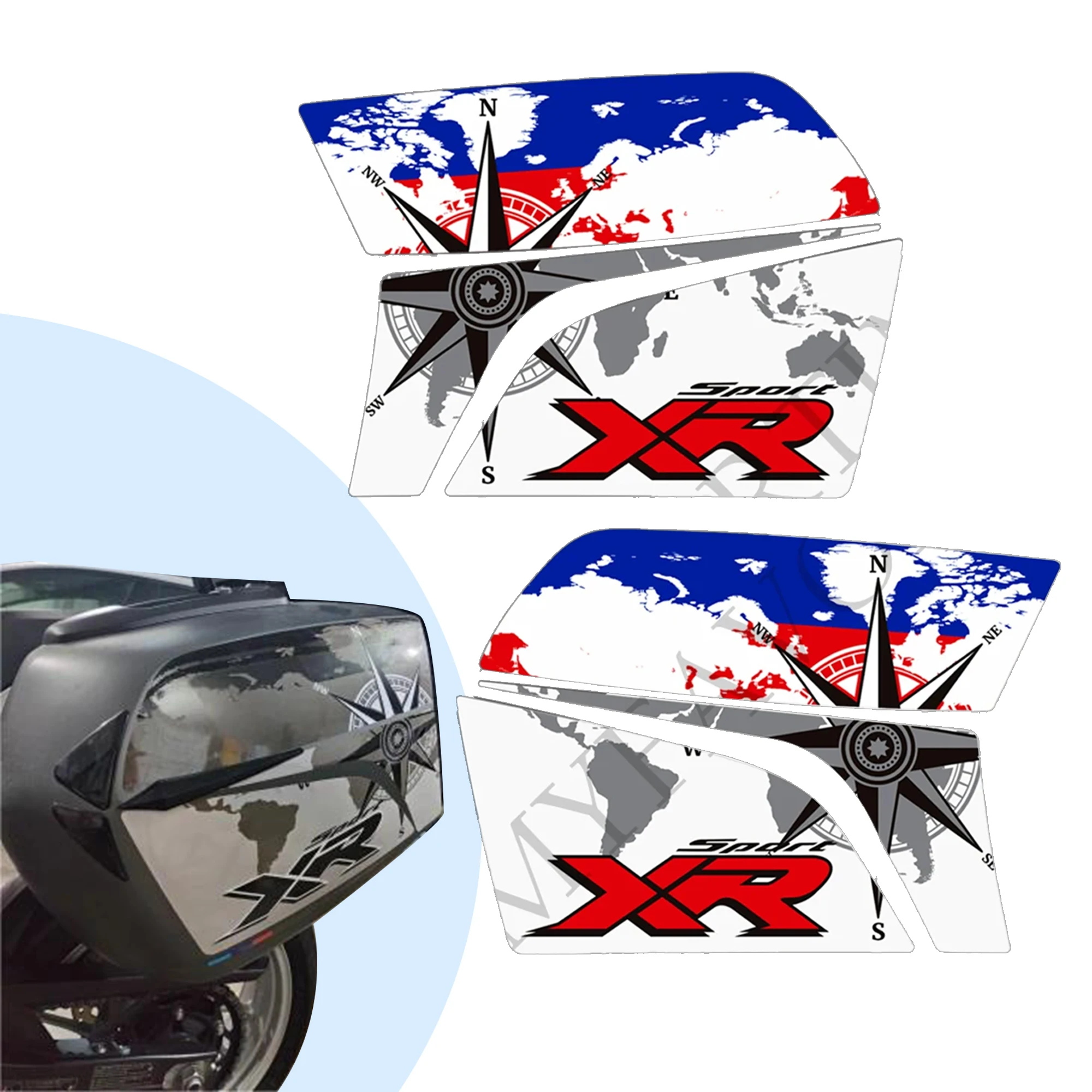 

F900XR S1000XR 900 S 1000 XR Fit BMW Front Fender Tank Pad Trunk Luggage Cases Panniers Stickers Decals Adhesive 2015-2019