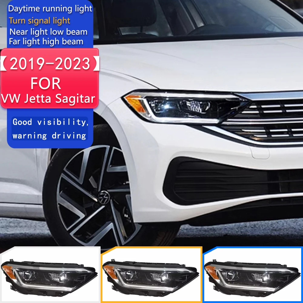 Car Styling for VW Jetta Sagitar Headlights 2019-2023 Jetta mk7 LED Headlight Design Led Drl Hid Bi Xenon Auto Accessories