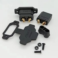 Amass XT90E Battery Connector Kits Gold-plated Mountable Connector XT90E Male Plug Black Socket with Protective Cover