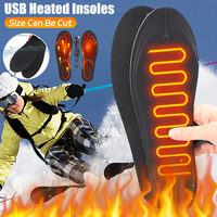 USB Rechargeable Heated Insole Electric Heated Shoes Pad Can Be Cut DIY Customizable Outdoor Hiking Skiing Winter Foot Warmer