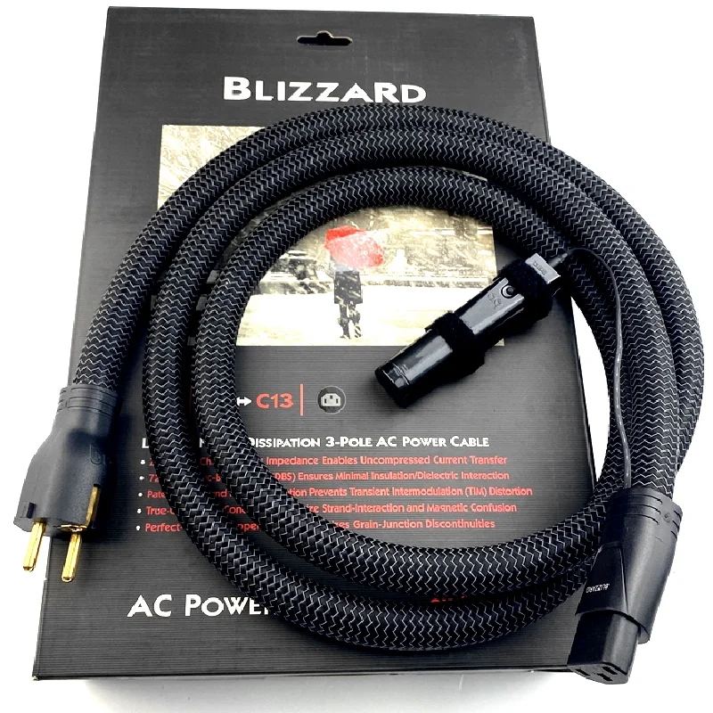 New Blizzard AC Power Cable 72V  High Purity True-Concentric Core US or EU Plug