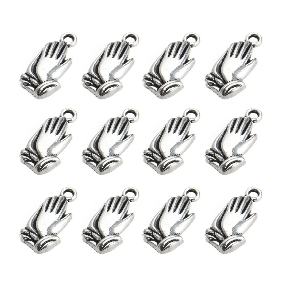 

Prayer nament Alloy Pendant Charm Zen Gesture Jewelry Making Pendants Accessories Fashion Necklace Bracelet Earrings Metal