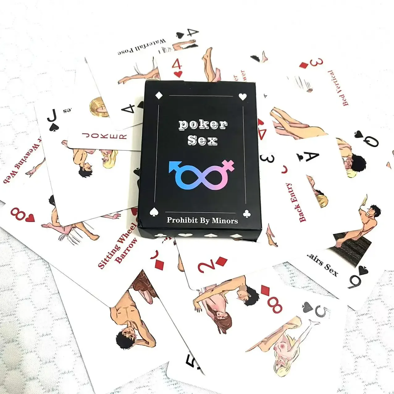 Adult Poker Card Game Set-Bedroom Fun Role Play 54 Cards Hottest Couples Sex Positions Sex Gift for Couples Connection Card Game - view 6