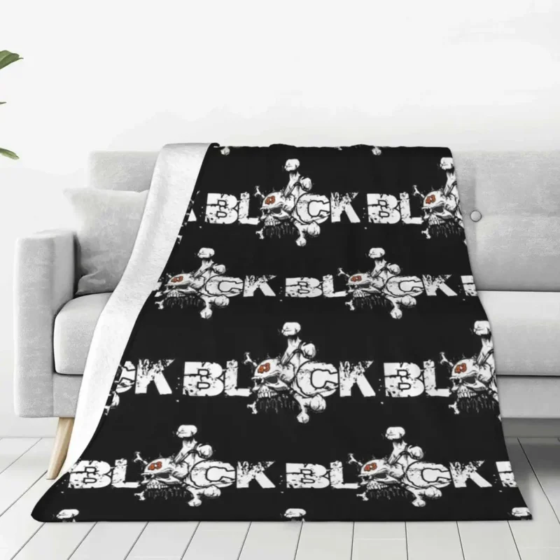 Rock Skull Racing Ken Block Blanket Fleece Spring/Autumn Multifunction Super Warm Throw Blankets for Sofa Outdoor Bedding Throws