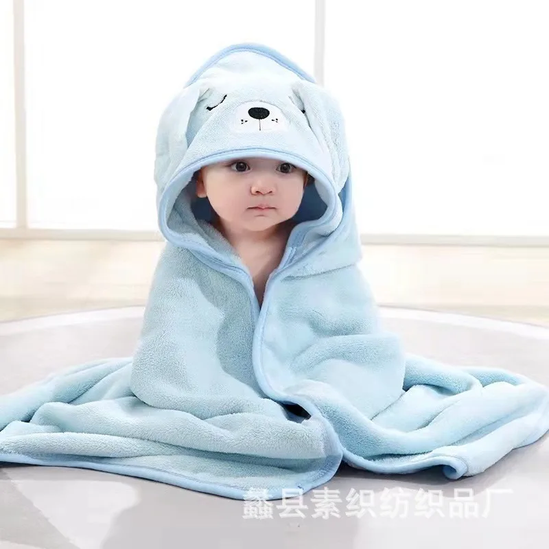 Cartoon Animal Baby Bath Towels Soft Newborn Hooded Towel Blanket Toddler Bathrobe Warm Sleeping Swaddle Wrap for Boys Girls