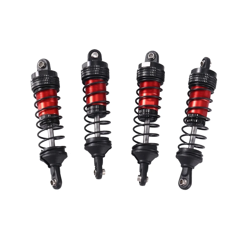 4Pcs Metal Front And Rear Shock Absorber For Wltoys 144001 144010 124007 124016 124017 124019 RC Car Upgrade Parts