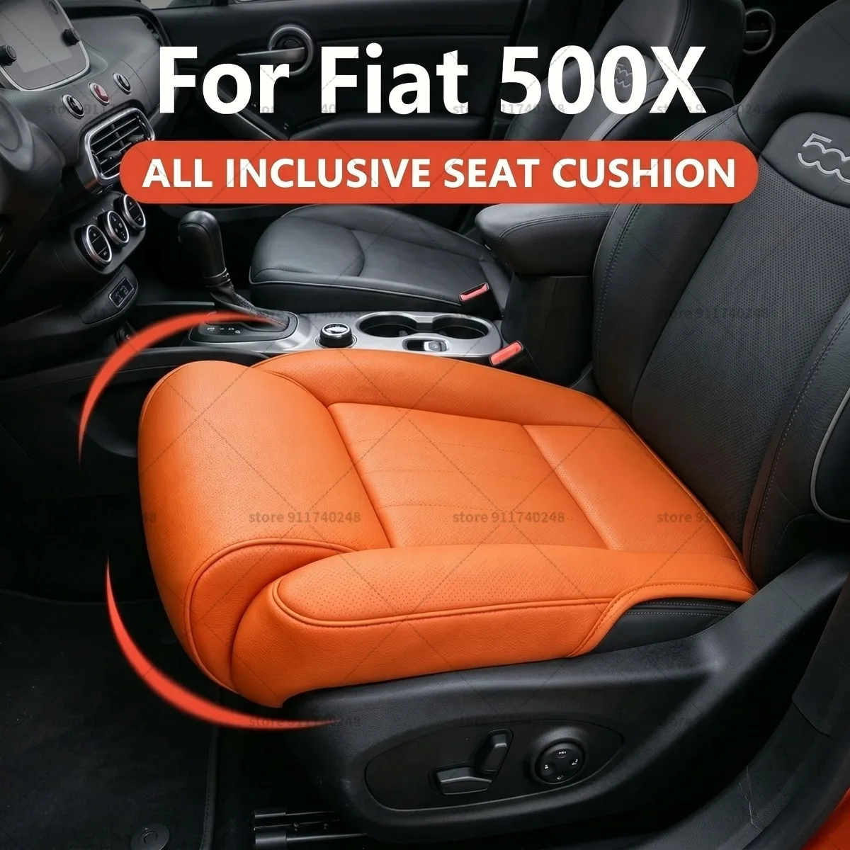 

For Fiat 500X Seat Leg Support Extension Cushion Thigh Support Pillow Memory Foam Leather Leg Extender Interior Accessories