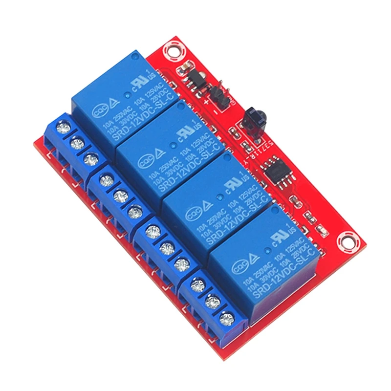FULL-4 Channel 24V Infrared Receiving Relay Driver Board +4CH Infrared Remote Control Switch