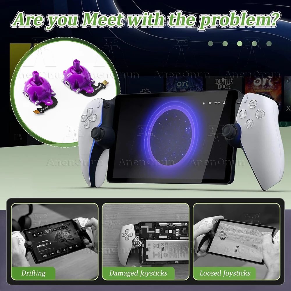TMR Electromagnetic Joystick for PS Portal / PS VR2 3D Analog Stick Performance Upgrade Drift Damage Premium Replace Repair Part
