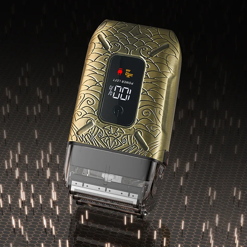 STLF Factory 4D Floating Head Ganzmetallrasierer Wasserdichter Friseur-Folienrasierer USB-Lade-Elektrorasierer