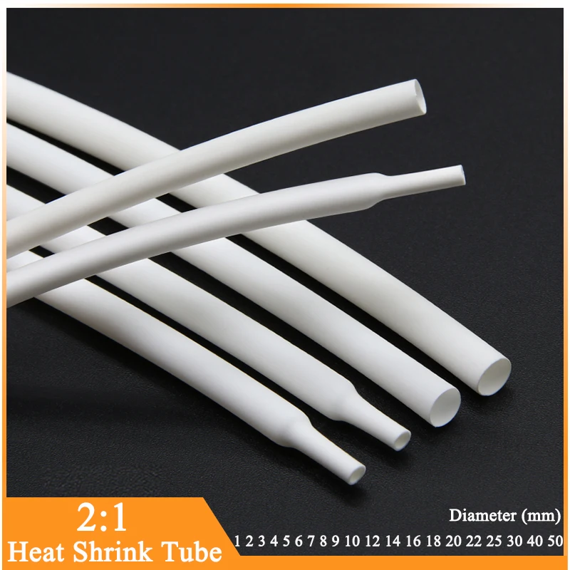 

1/5/10M 2:1 Heat Shrink Tube Dia1 2 3 4 5 6 7 8 9 10 12 14 16 20 25 30 40 50 60 70 80mmPolyolefin Thermal Cable Sleeve Insulated