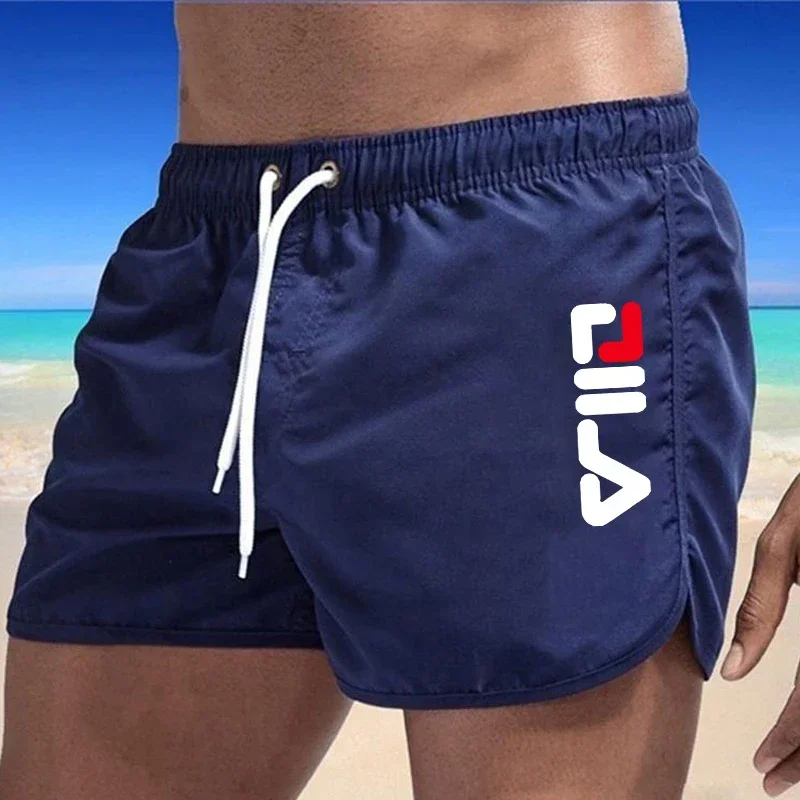 New Summer Men\'s Swimwear Breathable Board Shorts Male Surfing Swimsuit Fitness Training Shorts Casual Printed Beach Short Pants