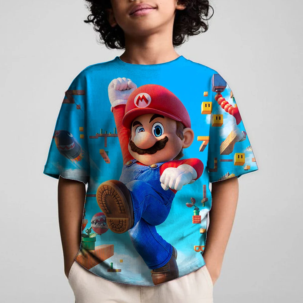 

Mario And Luigi 2025 Summer Cartoon 3D Printing Unisex Youth Fashion Comfortable Versatile T-shirt Brothers Short Sleeve