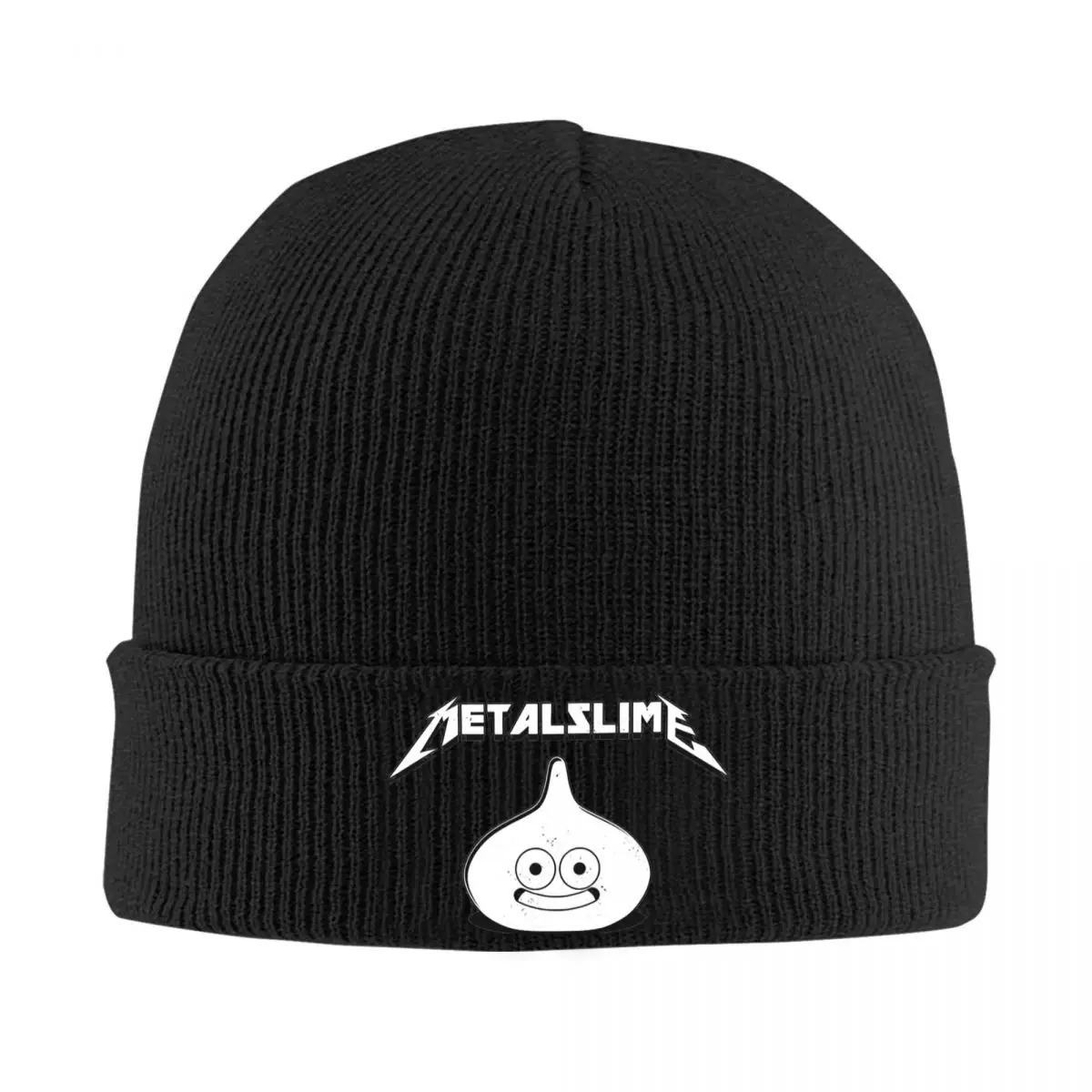 Gorros de Metal Slime Dragon Quest para hombre y mujer, gorro de punto, elástico, gráfico, Retro, Kpop, Unisex, Otoño e Invierno