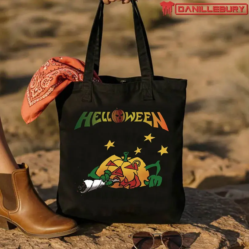 حقيبة تسوق قماشية برسومات الهالوين، حقيبة تسوق للهالوين، هدية للمتسوقين، حقيبة يد للسيدات ذات سعة كبيرة للمتسوقين