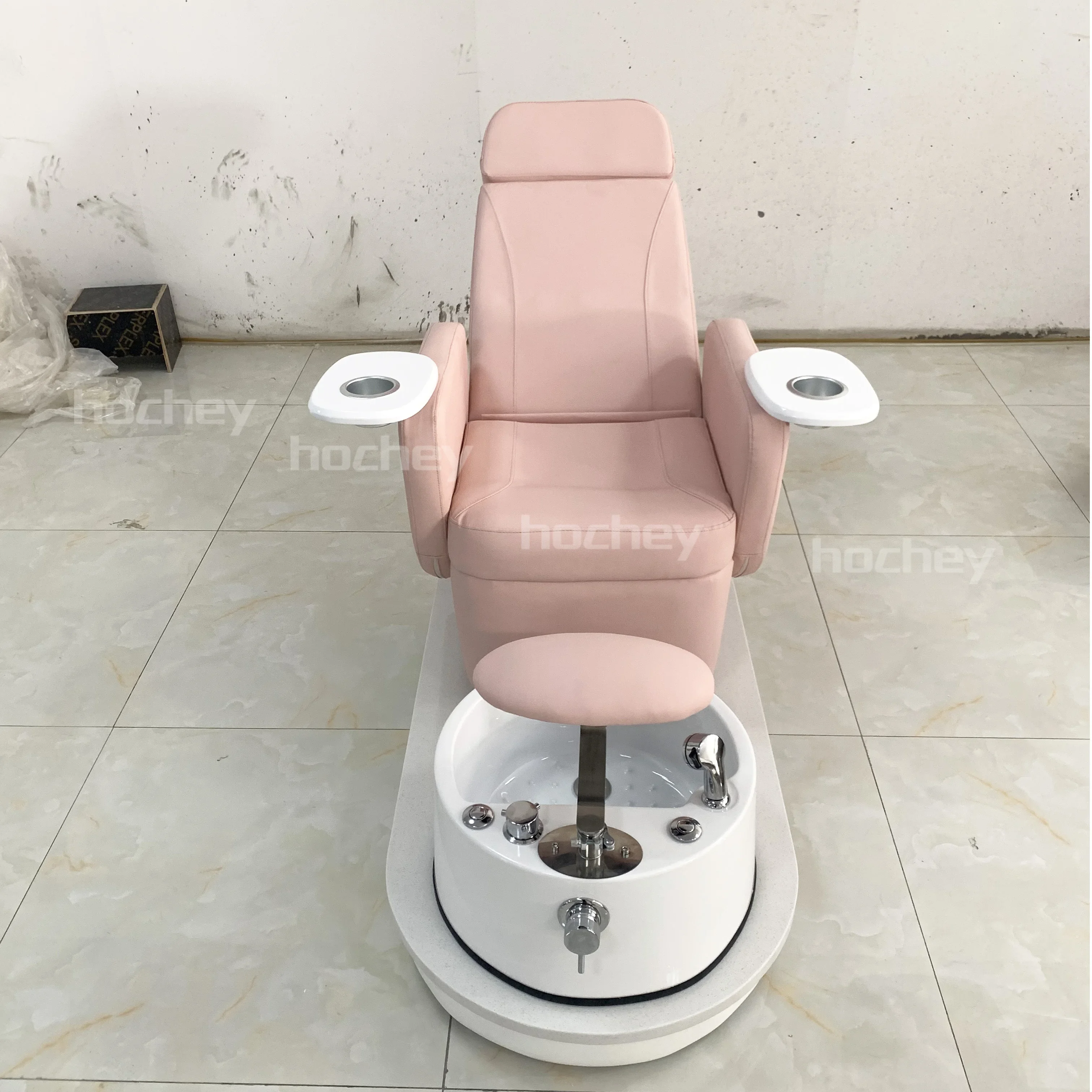 Luxury pink massage foot spa manicure and pedicure chair