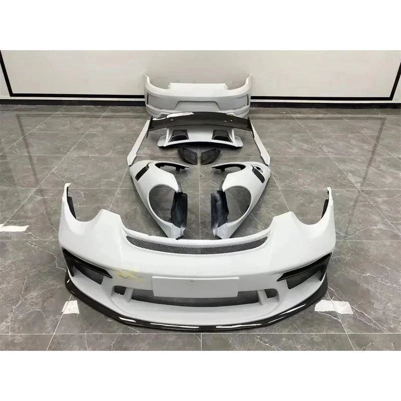 for s 911 991.1 Upgrade GT3RS Body Kit Front Rear Bumpers Side Skirts Hood Spoiler