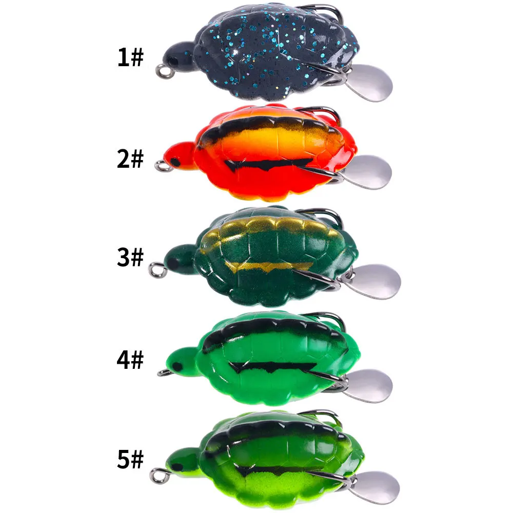 Fishing Lure Bait Thunder Frog Fake Bait Fish Water Surface Turtle with Glitter Ascesorios Pesca Top Water Lure