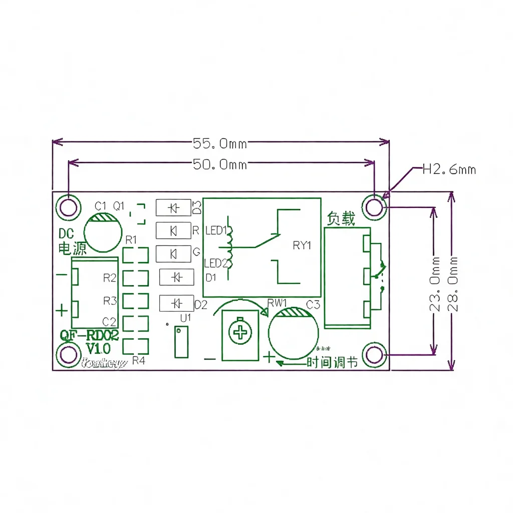 Adjustable Delay Relay Module NE555 12V Time Switch 0 60s Monostable Control Circuit Board Industrial Electrical Device Tool