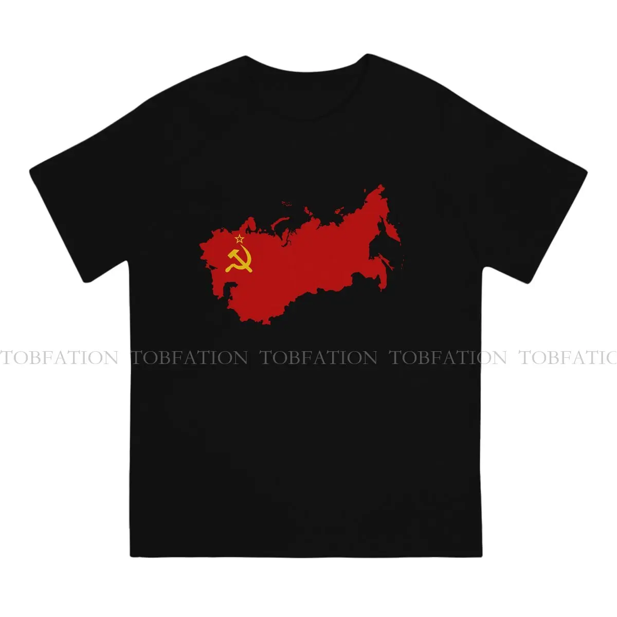Flag of Soviet Union Men TShirt Russian USSR CCCP O Neck Short Sleeve 100% Cotton T Shirt Funny Top Quality Gift Idea