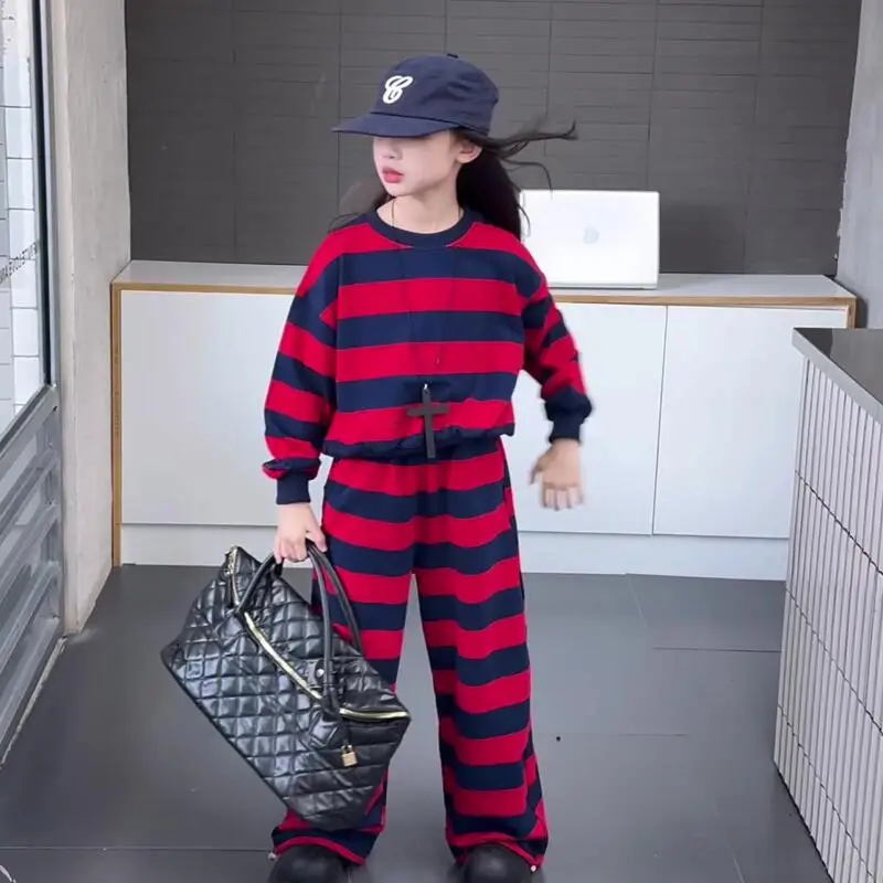 

Kawaii Girl Fashion Cardigan False Two-Piece Shirt Skirt Student Autumn Casual Tops Short Skirt 2-Piece Set Children's Clothing