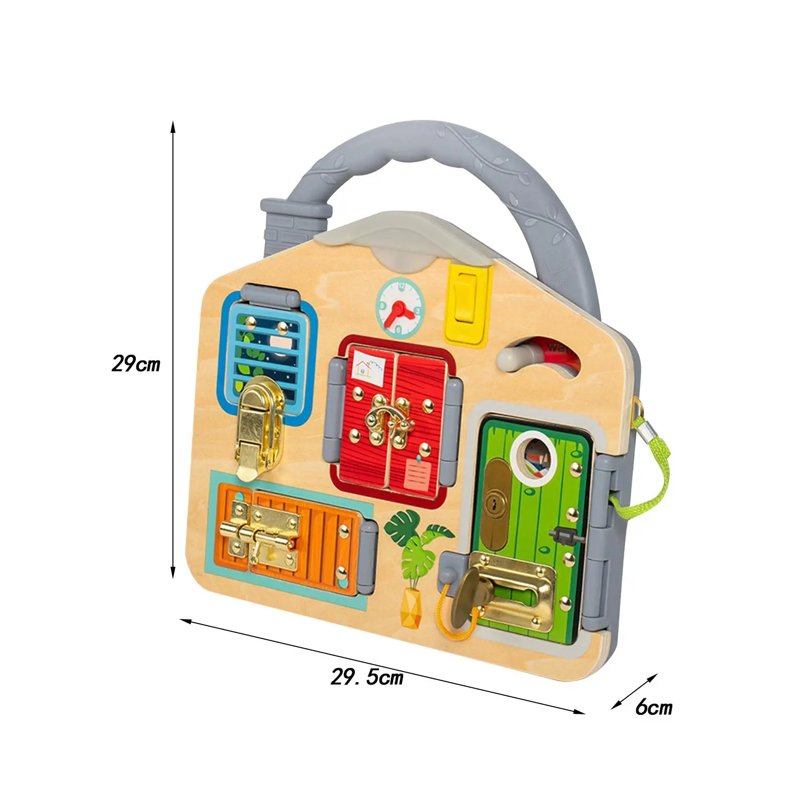 Tablero ocupado de crecimiento cognitivo, cerraduras y pestillos, juguete de viaje, juguetes sensoriales para