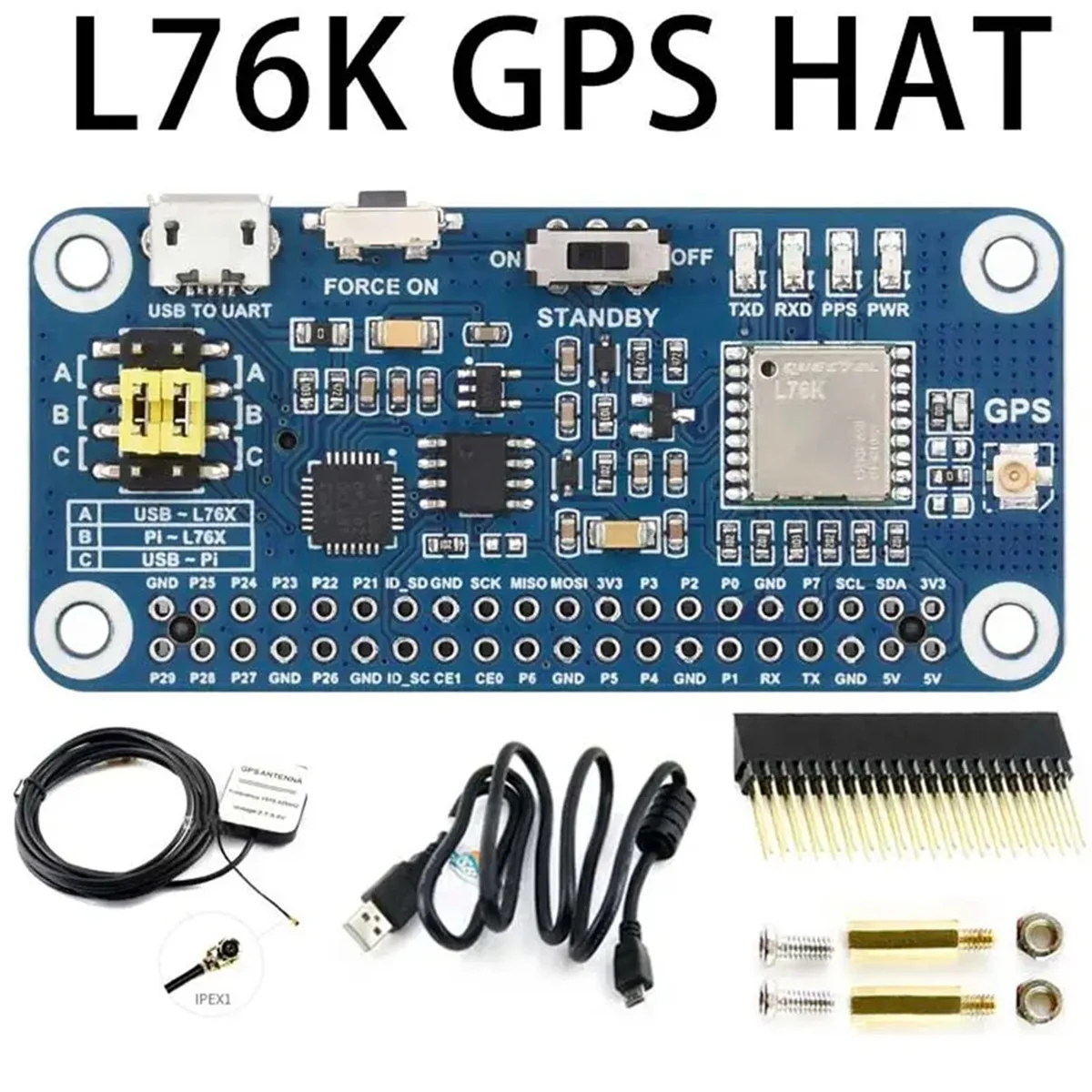 

New 3C-For GPS GNSS Expansion Board L76K Beidou (BDS) GLONASS QZSS A-GNSS L76K GPS HAT Also for Jeston
