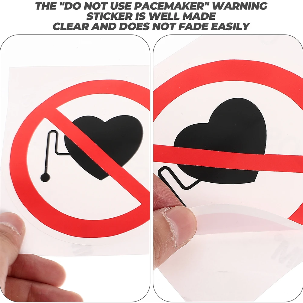 

5pcs Warning Safety No Sign Waterproof No Warning Sign Sticker Self-adhesive Labels File Folder Decals