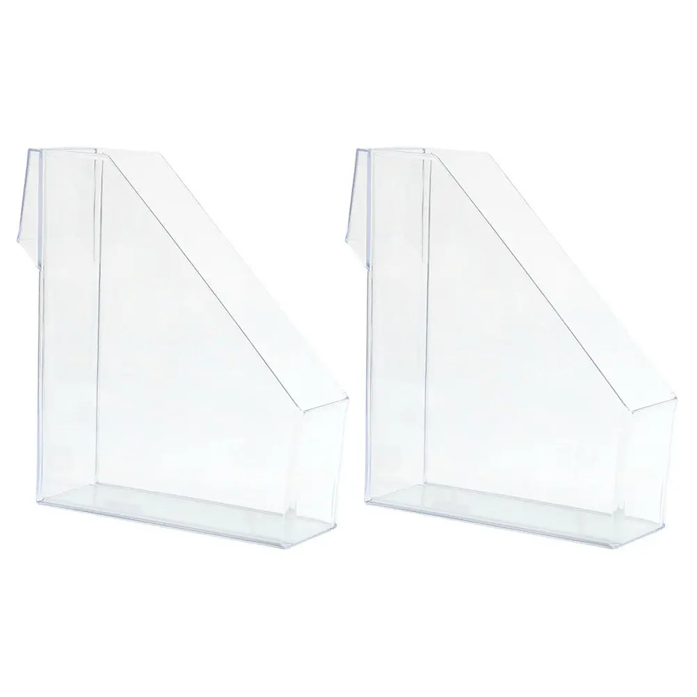 

1 Set Transparent File Storage Rack Acrylic Office Document Holder Book Organizer Desktop File Stand for Home Office Use