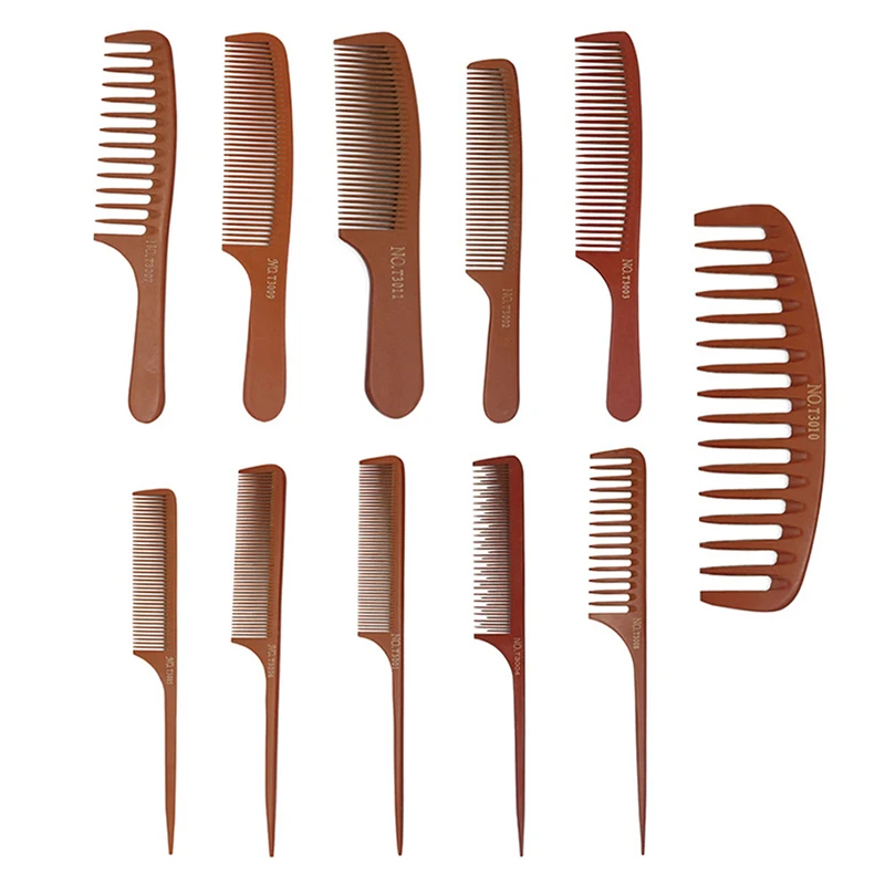 Pure Manual Bakelite Comb Salon Anti-Static Anti Tangling Wood Parting Comb Hair Brush Hair Care Styling Tool Salon Accessories