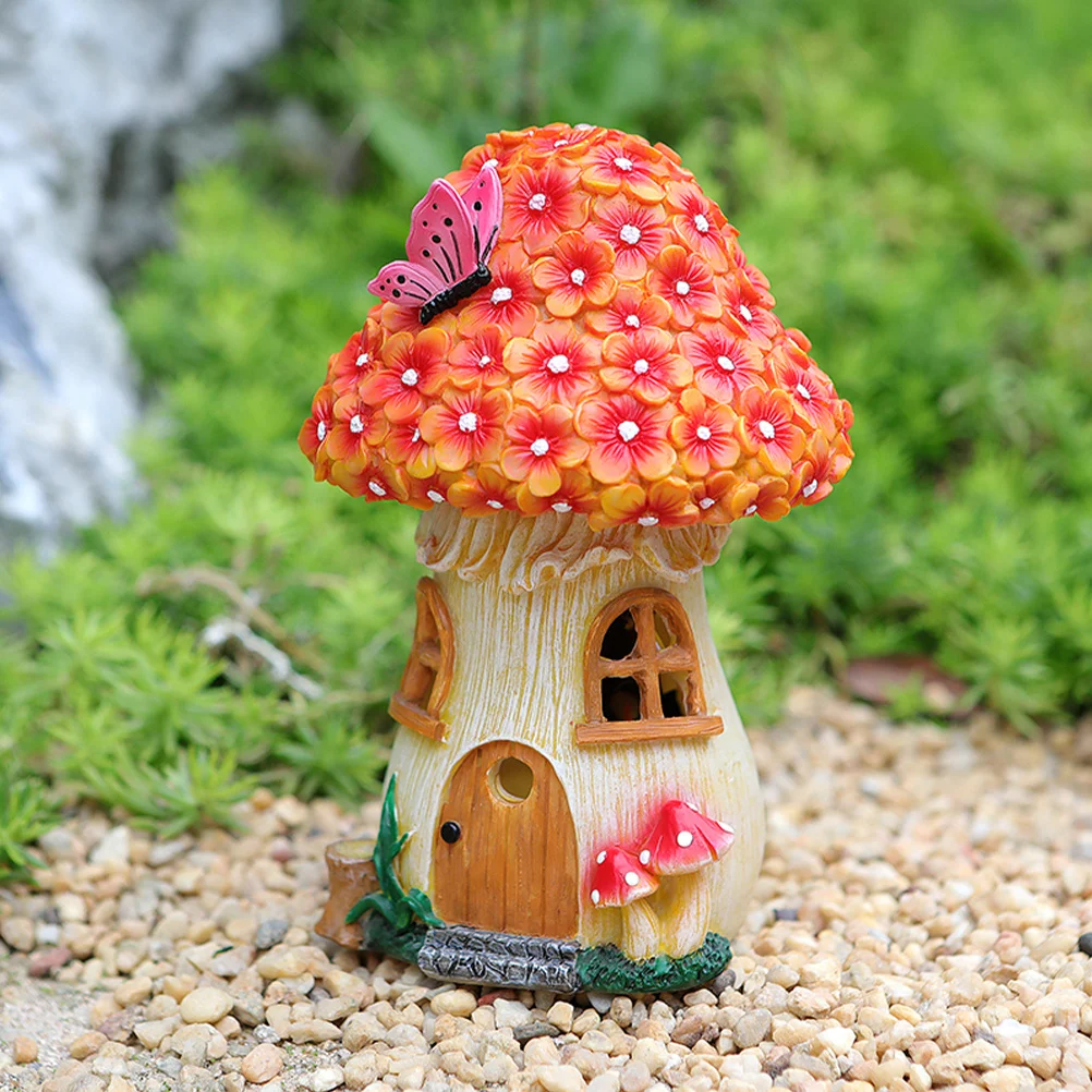 

Mushroom Craft Solar Light Powered Lights Outdoor Night Colorful Resin Lamp