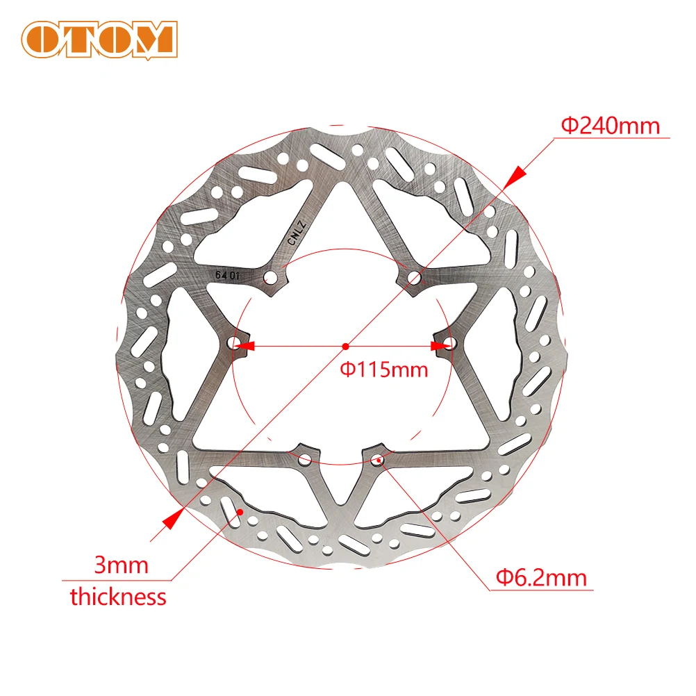 OTOM SUR-RON Ultra Bee Motorcycle Front Rear Brake Discs 6 Hole 240mm Original Braking Disc For Surron UltraBee Electric Bikes