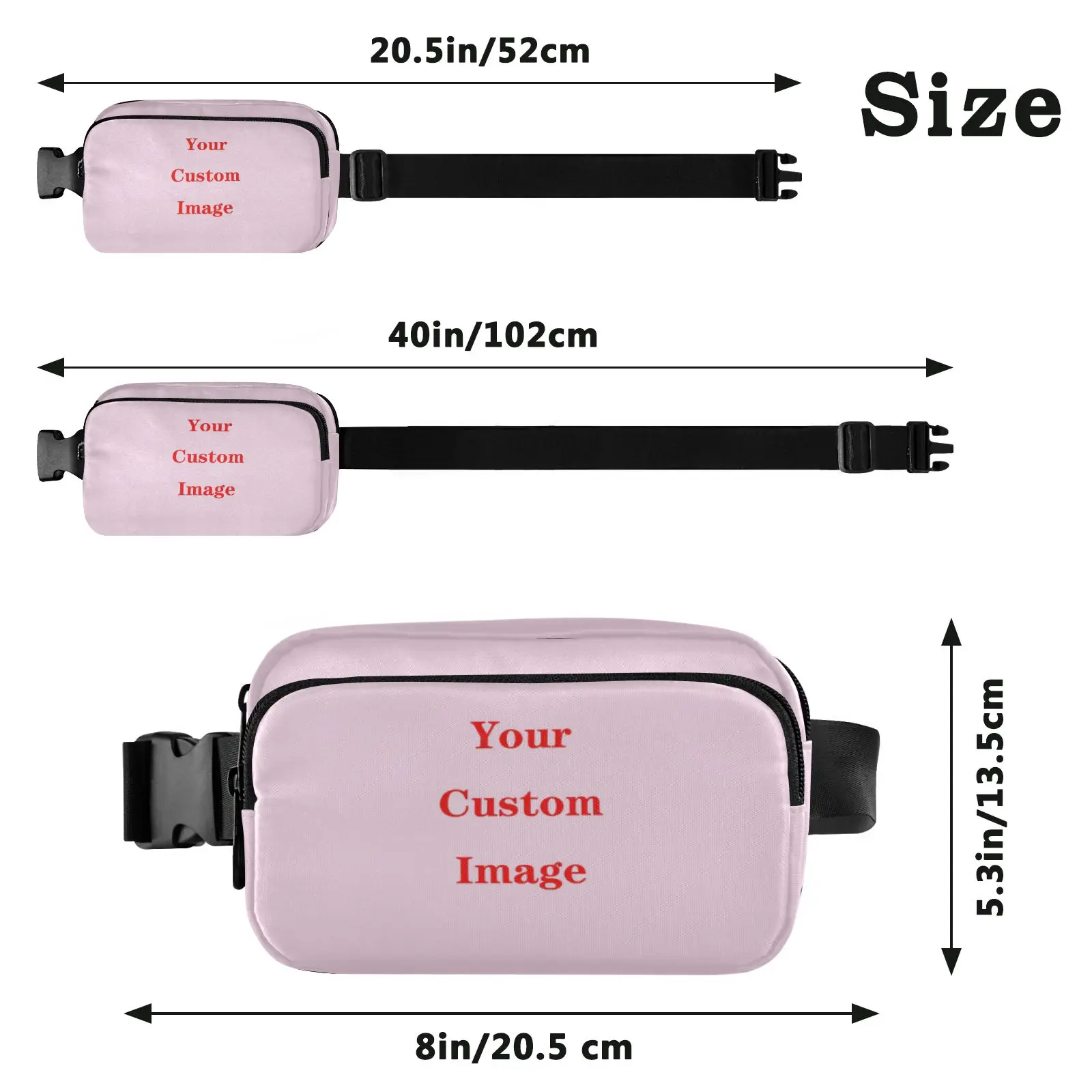 Fashion Waist Packs Women Purse Casual Phone Belt Bag Customized pattern Female Travel Phone Bag Men Fanny Banana Bag Chest