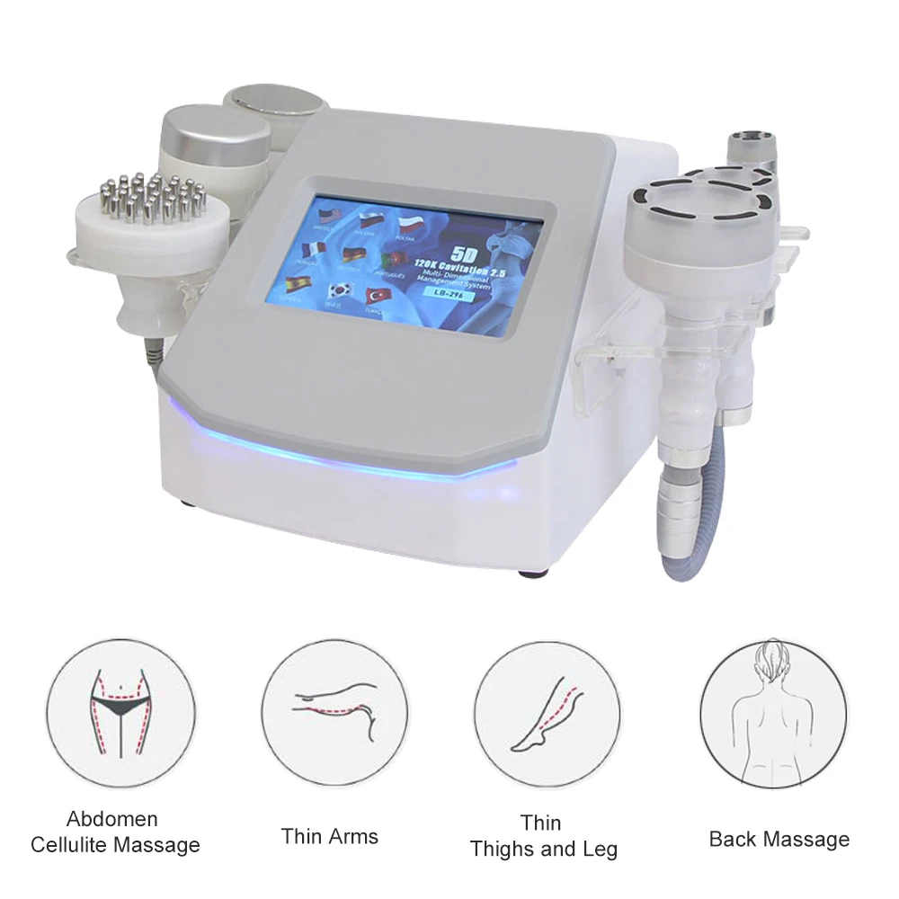 New 6 in 1 120K Ultrasonic Cavitation Slimming Machine Vacuum Body Massage Anti-cellulite Skin Tightening Lifting Beauty Device