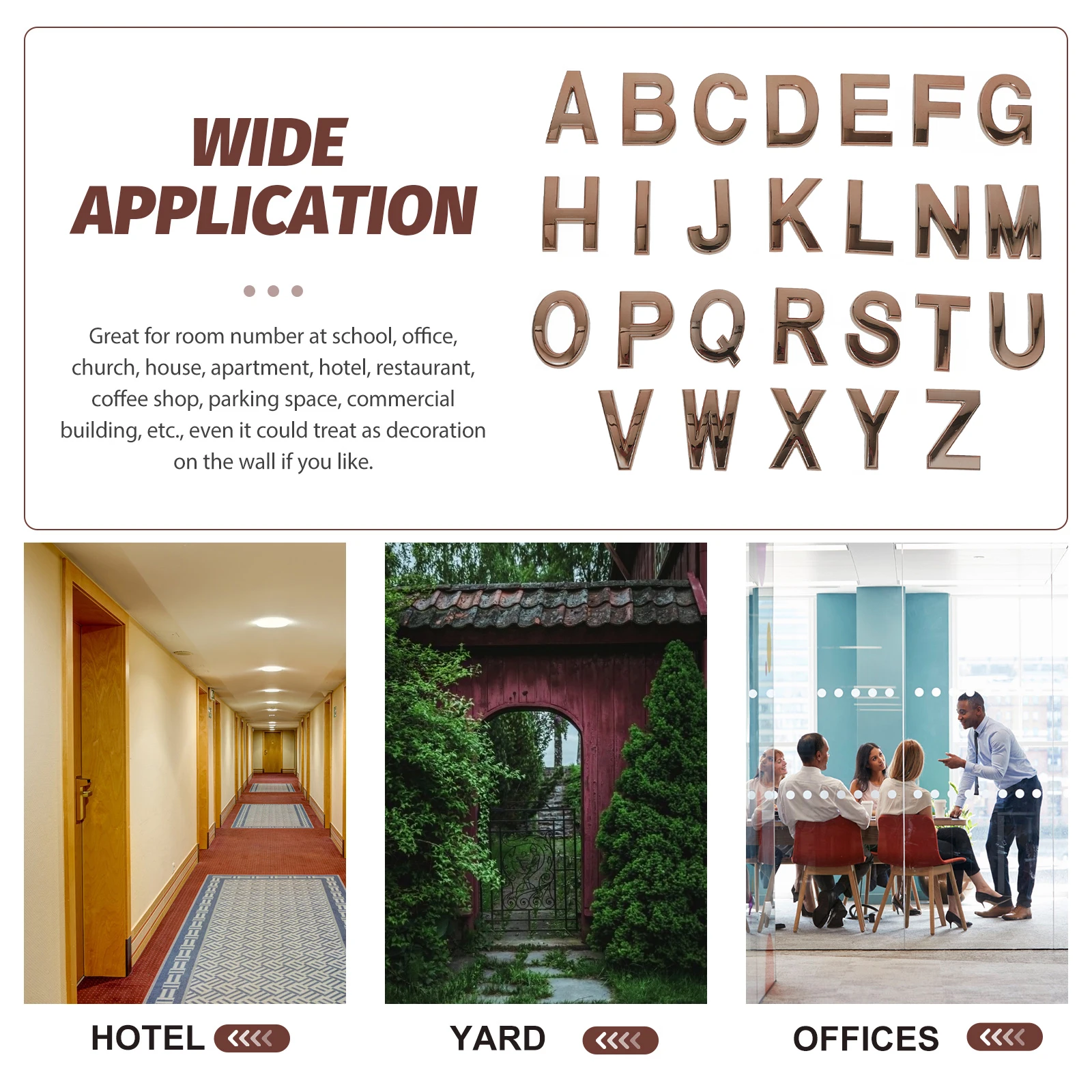 

26pcs Number Door Signs 7cm Digits Resin Wall Alphabets Modern House Hotel Mailbox Letters Elegant Durability Outdoor Indoor