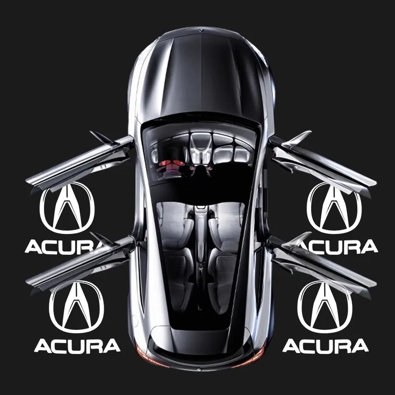 For Acura Model MDX ZDX TL TXL RLX Car Door LED Logo Projector Lamp Car Ultra-Bright Welcome Light 3D Laser Ghost Shadow Light