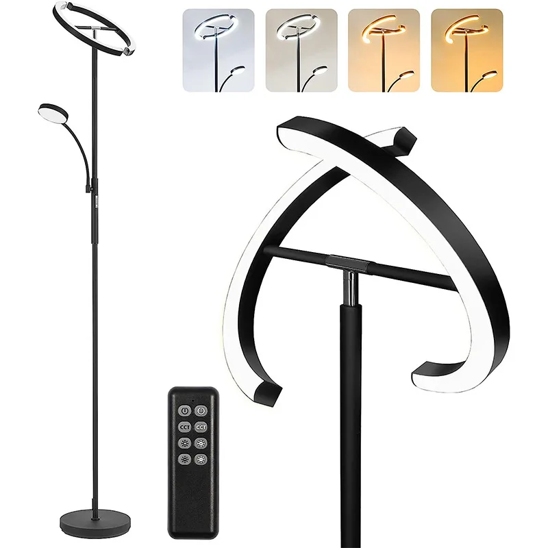 Creative Rotating Floor Lamp Living Room Bedroom Atmosphere Lamp LED Decorative Vertical Floor Light Modern Simple Home Lamp