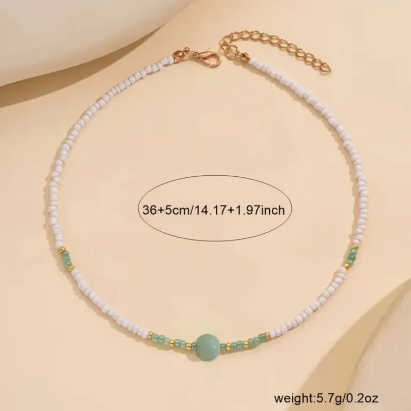 Elegant Boho-Chic Handcrafted Beaded Pendant Necklace for Women Party Occasions Jewelry Accessories Gifts - view 4