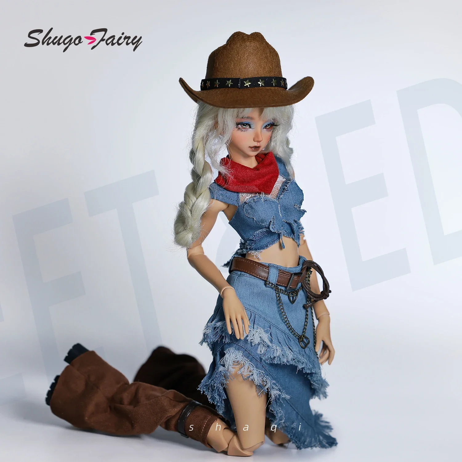 Sano D BJD 1/4 - Vintage Western คาวบอยอัศวินอะนิเมะสไตล์ Ball Jointed ตุ๊กตาชุดพร้อมชุดและอุปกรณ์เสริม ShugaFairy