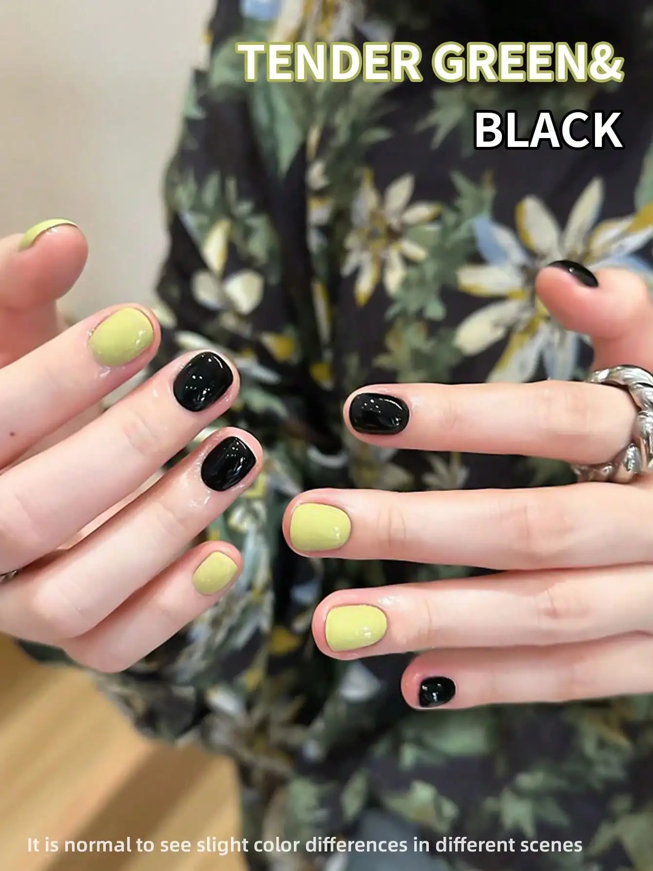 XEIJAYI 2個セット 15ml テンダーグリーンブラック ジェルネイルポリッシュ スターターキット ピュアソークオフタイプ ノーラブネイルポリッシュ