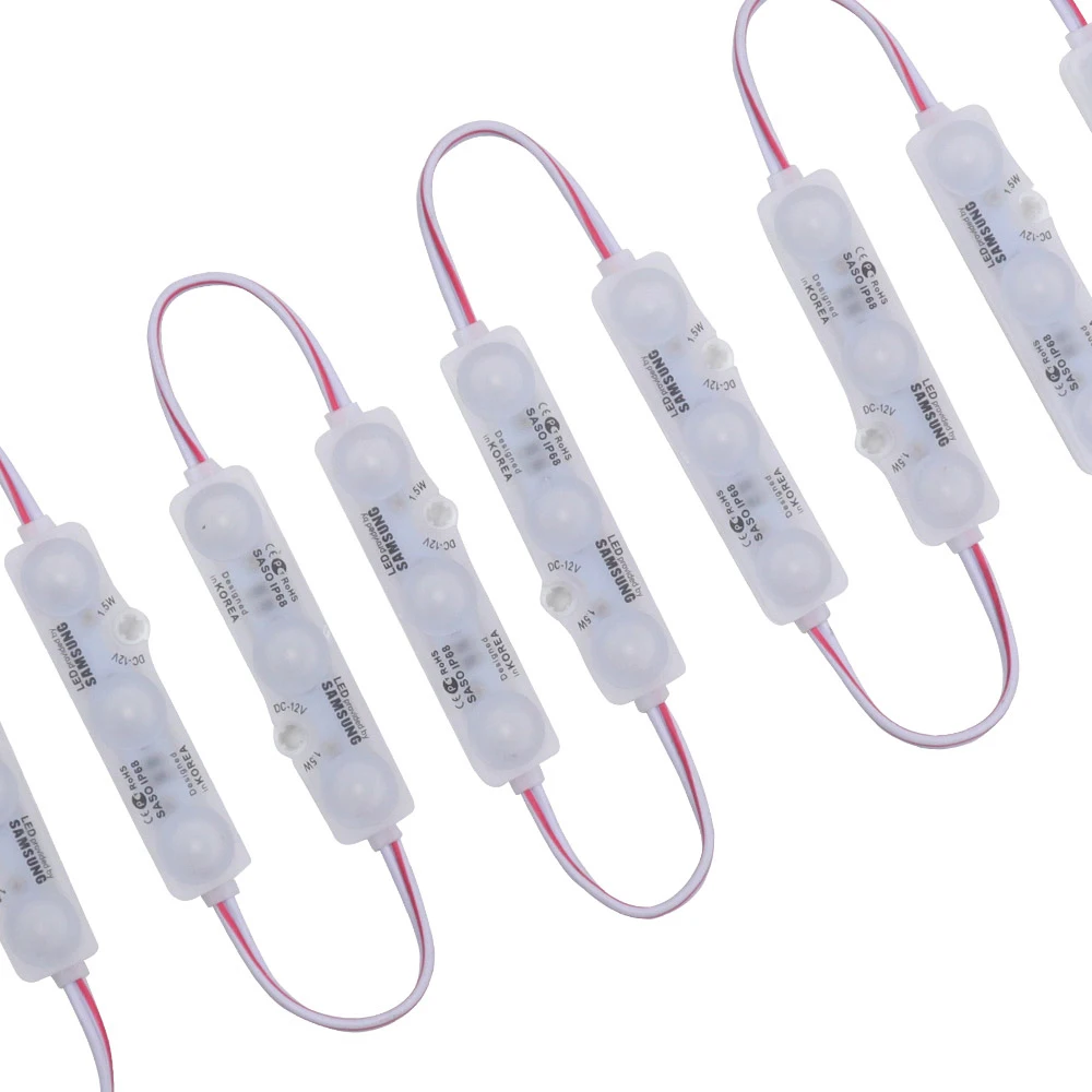20 sztuk IP68 5630 moduł lampy led lampa reklamowa 1.2W 3 ledy podświetlenia wodoodporne 12V chłodne białe czerwone zielone niebieskie