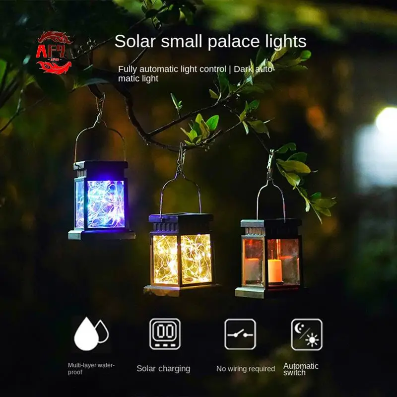 

AF90-Solar Hanging Lantern Outdoor, Candle Effect Light, Garden Light Night Light Waterproof Pendant Light