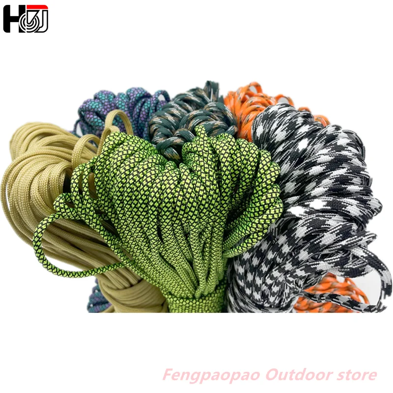 30m, 4mm 7 core paracord for weaving gear rope climbing lanyard camping climbing camping rope hiking clothesline