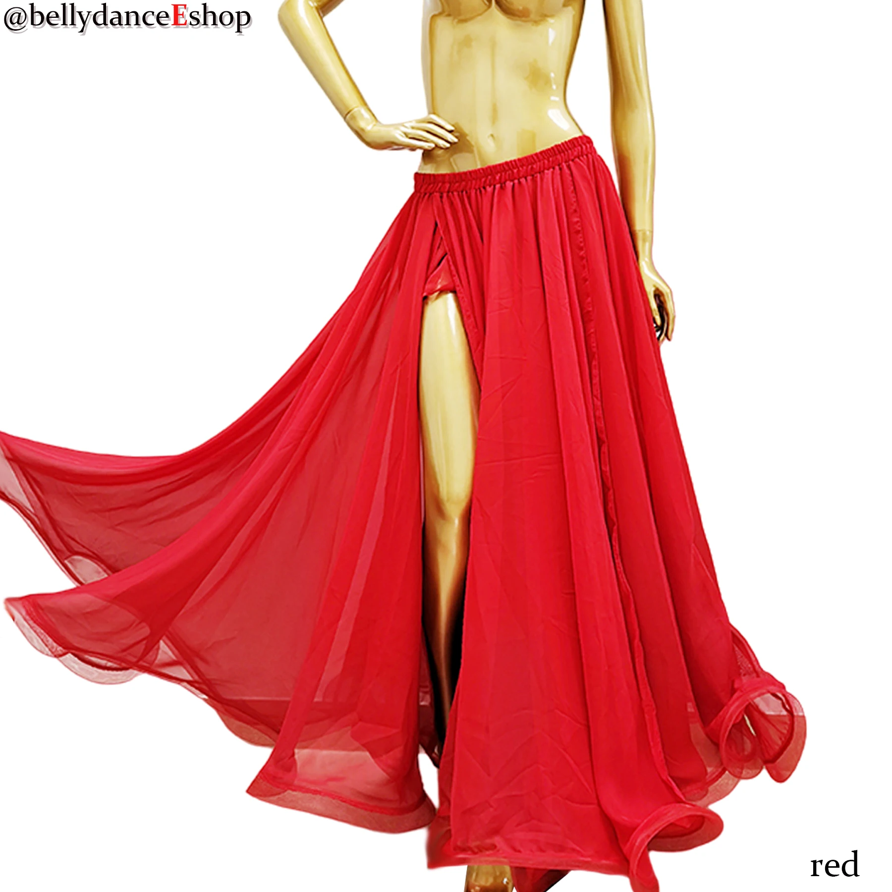 2024 New Bellydancing Skirts Women Sexy Oriental Belly Dance Long Skirt 2-Sides Slit Girls Costume Performance Or Training Dress