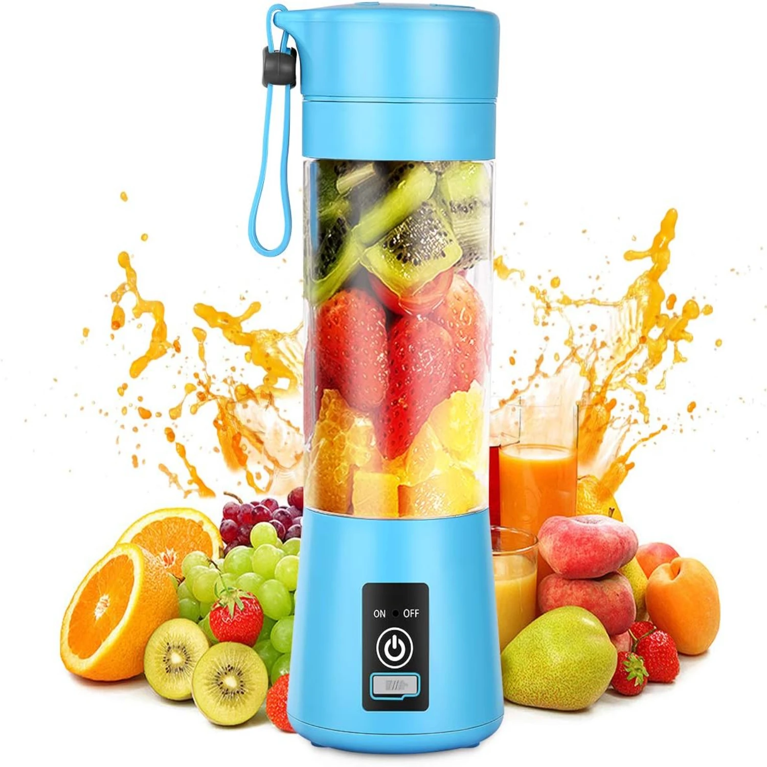 Portable USB Rechargeable Blender, Mini Fruit Juice Maker, 380ml Capacity, Travel & Gym Friendly